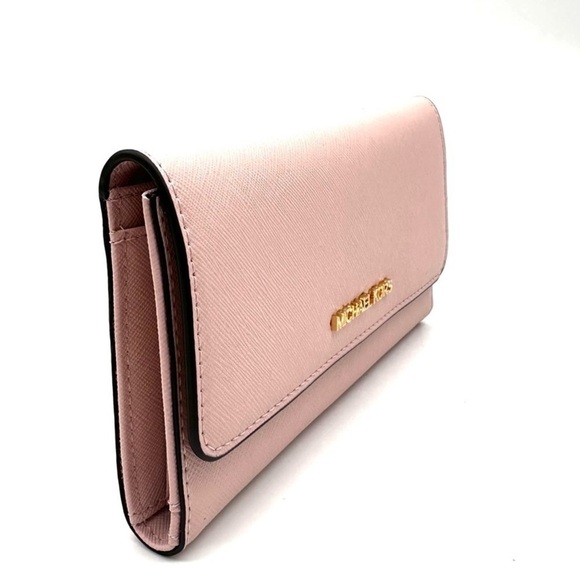 Michael Kors Large Trifold Wallet Powder Blush - Picture 4 of 7